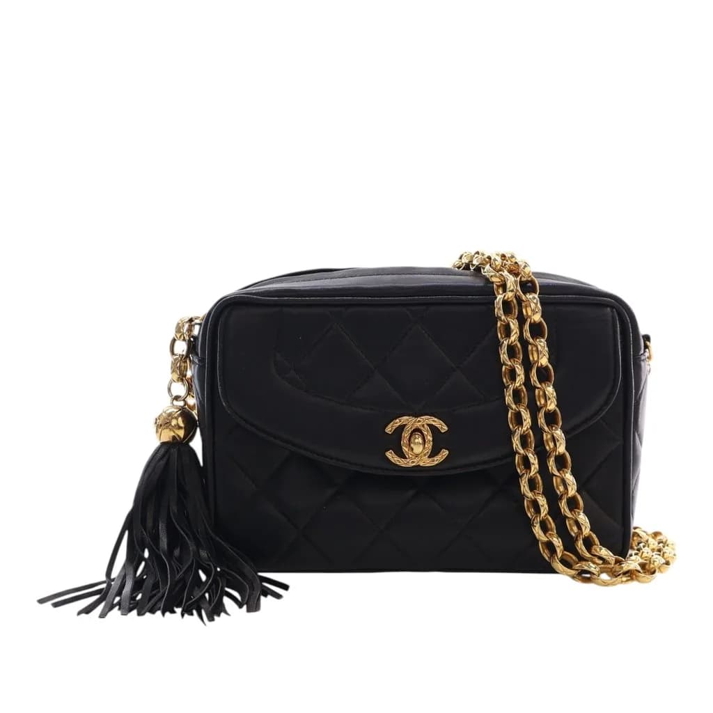 Chanel (Pre-owned) Small Quilted Lambskin Diana Tassel Camera Bag